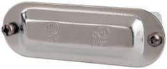 Cooper Crouse-Hinds - 1/2" Trade, Steel Conduit Body Cover Plate - Use with Form 5 Conduit Bodies - Americas Industrial Supply