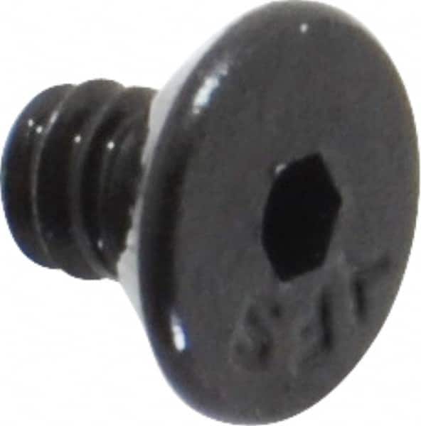 Value Collection - #4-40 UNC Hex Socket Drive, 82° Flat Screw - Alloy Steel, Black Oxide Finish, Fully Threaded, 3/16" OAL - Americas Industrial Supply