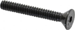 Value Collection - #6-32 UNC Hex Socket Drive, 82° Flat Screw - Alloy Steel, Black Oxide Finish, Fully Threaded, 1" OAL - Americas Industrial Supply