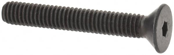 Value Collection - #6-40 UNF Hex Socket Drive, 82° Flat Screw - Alloy Steel, Black Oxide Finish, Fully Threaded, 1" OAL - Americas Industrial Supply