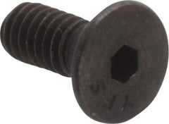 Value Collection - #8-32 UNC Hex Socket Drive, 82° Flat Screw - Alloy Steel, Black Oxide Finish, Fully Threaded, 7/16" OAL - Americas Industrial Supply