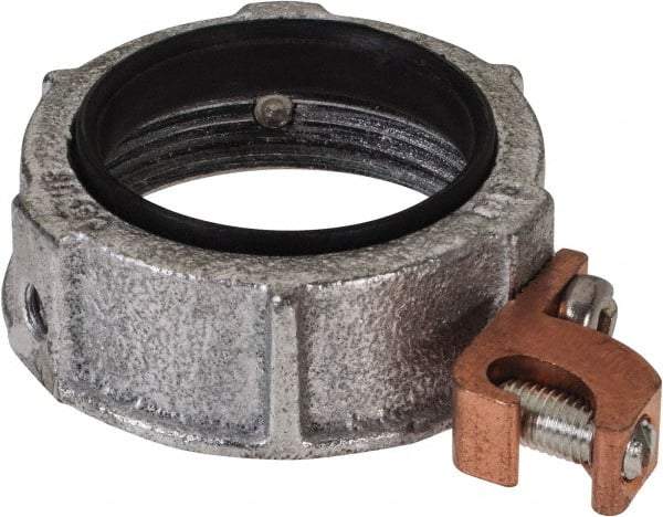 Cooper Crouse-Hinds - 1-1/2" Trade, Malleable Iron Threaded Rigid/Intermediate (IMC) Conduit Bushing - Partially Insulated - Americas Industrial Supply