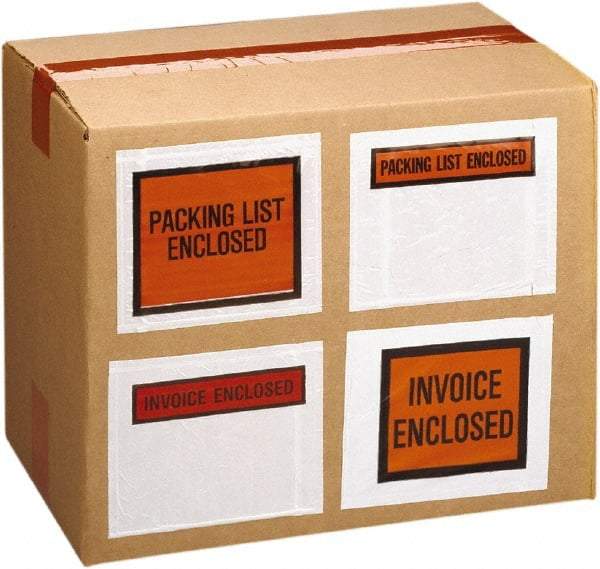 Nifty Products - 1,000 Piece, 5-1/2" Long x 4-1/2" Wide, Packing List Envelope - Blank, Clear - Americas Industrial Supply