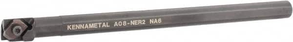 Kennametal - 18.54mm Min Bore Diam, 8" OAL, 1/2" Shank Diam, A-NE Indexable Boring Bar - N. Insert, Clamp Holding Method - Americas Industrial Supply