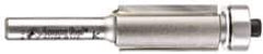 Amana Tool - 1/2" Cut Diam, 1" Length of Cut, 2 Flute Flush Trim Edge Profile Router Bit - Carbide-Tipped, 1/4" Shank Diam, 2-5/8" OAL, Uncoated - Americas Industrial Supply