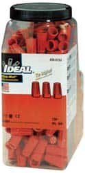 Ideal - 1, 18 + & 1, 20 to 2, 14 AWG, 600 Volt, Flame Retardant, Standard Twist on Wire Connector - Orange, 221°F - Americas Industrial Supply