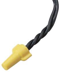 Ideal - 2, 18 to 3, 12 AWG, 600 Volt, Flame Retardant, Wing Twist on Wire Connector - Yellow, 221°F - Americas Industrial Supply