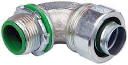 Cooper Crouse-Hinds - 3/4" Trade, Malleable Iron Threaded Angled Liquidtight Conduit Connector - Insulated - Americas Industrial Supply