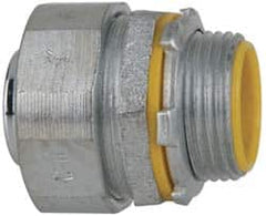 Cooper Crouse-Hinds - 1" Trade, Malleable Iron Threaded Straight Liquidtight Conduit Connector - Insulated - Americas Industrial Supply