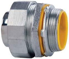 Cooper Crouse-Hinds - 1-1/2" Trade, Malleable Iron Threaded Straight Liquidtight Conduit Connector - Insulated - Americas Industrial Supply