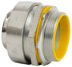 Cooper Crouse-Hinds - 2" Trade, Malleable Iron Threaded Straight Liquidtight Conduit Connector - Insulated - Americas Industrial Supply