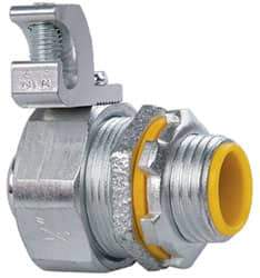 Cooper Crouse-Hinds - 1/2" Trade, Malleable Iron Threaded Straight Liquidtight Conduit Connector - Insulated - Americas Industrial Supply