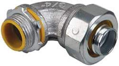 Cooper Crouse-Hinds - 3/4" Trade, Malleable Iron Threaded Angled Liquidtight Conduit Connector - Insulated - Americas Industrial Supply