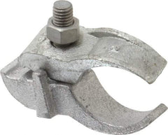 Cooper Crouse-Hinds - 2" Pipe, Malleable Iron, Electro Galvanized Conduit Clamp - 1 Mounting Hole - Americas Industrial Supply