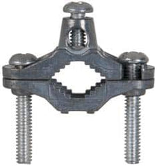 Cooper Crouse-Hinds - 8 to 2 AWG Compatible Dual-Nut Rod Clamp - Zinc, cUL Listed, UL File E6225, UL Listed - Americas Industrial Supply