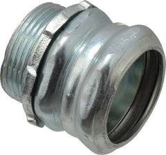 Cooper Crouse-Hinds - 1-1/4" Trade, Steel Compression Straight EMT Conduit Connector - Insulated - Americas Industrial Supply