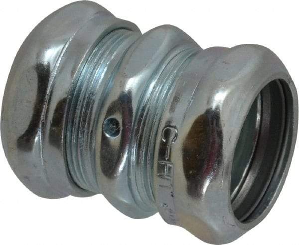 Cooper Crouse-Hinds - 1" Trade, Steel Compression EMT Conduit Coupling - Noninsulated - Americas Industrial Supply