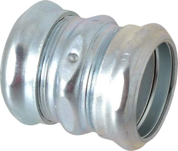 Cooper Crouse-Hinds - 1-1/4" Trade, Steel Compression EMT Conduit Coupling - Noninsulated - Americas Industrial Supply