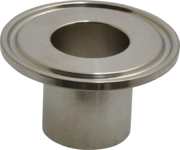 VNE - 1", Clamp Style, Sanitary Stainless Steel Pipe Welding Ferrule - Tube OD Connection, Grade 316/316L - Americas Industrial Supply