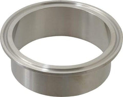 VNE - 3", Clamp Style, Sanitary Stainless Steel Pipe Welding Ferrule - Tube OD Connection, Grade 316/316L - Americas Industrial Supply