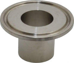 VNE - 1", Clamp Style, Sanitary Stainless Steel Pipe Welding Ferrule - Tube OD Connection, Grade 304 - Americas Industrial Supply