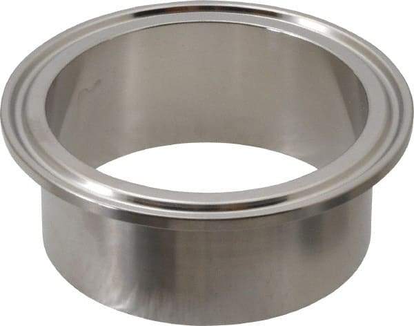 VNE - 2-1/2", Clamp Style, Sanitary Stainless Steel Pipe Welding Ferrule - Tube OD Connection, Grade 304 - Americas Industrial Supply