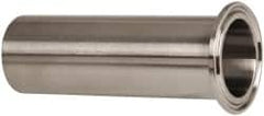 VNE - 1-1/2", Clamp Style, Sanitary Stainless Steel Pipe Tygon Hose Adapter - Tube OD Connection, Grade 304 - Americas Industrial Supply
