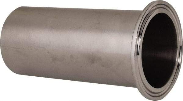 VNE - 2", Clamp Style, Sanitary Stainless Steel Pipe Tygon Hose Adapter - Tube OD Connection, Grade 304 - Americas Industrial Supply