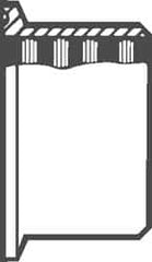 VNE - 2", Clamp Style, Sanitary Stainless Steel Pipe Recessless Ferrule (Expanding) - Tube OD Connection, Grade 304 - Americas Industrial Supply