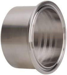 VNE - 2", Clamp Style, Sanitary Stainless Steel Pipe Recessless Ferrule (Expanding) - Tube OD Connection, Grade 316/316L - Americas Industrial Supply