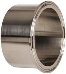 VNE - 3", Clamp Style, Sanitary Stainless Steel Pipe Tank Welding Ferrule - Tube OD Connection, Grade 316/316L - Americas Industrial Supply