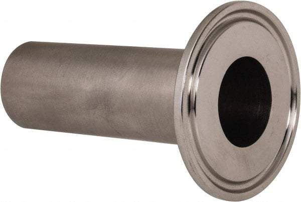 VNE - 1", Clamp Style, Sanitary Stainless Steel Pipe Long Tank Welding Ferrule - Tube OD Connection, Grade 304 - Americas Industrial Supply