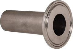 VNE - 1", Clamp Style, Sanitary Stainless Steel Pipe Long Tank Welding Ferrule - Tube OD Connection, Grade 304 - Americas Industrial Supply