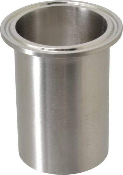 VNE - 2", Clamp Style, Sanitary Stainless Steel Pipe Long Tank Welding Ferrule - Tube OD Connection, Grade 304 - Americas Industrial Supply