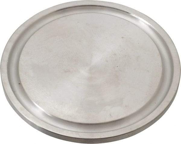 VNE - 1-1/2", Clamp Style, Sanitary Stainless Steel Pipe End Cap - Tube OD Connection, Grade 316/316L - Americas Industrial Supply