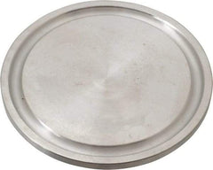 VNE - 1-1/2", Clamp Style, Sanitary Stainless Steel Pipe End Cap - Tube OD Connection, Grade 316/316L - Americas Industrial Supply