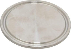 VNE - 2", Clamp Style, Sanitary Stainless Steel Pipe End Cap - Tube OD Connection, Grade 316/316L - Americas Industrial Supply