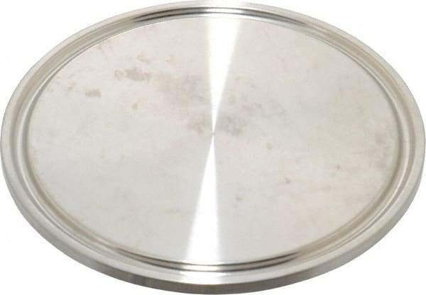 VNE - 2-1/2", Clamp Style, Sanitary Stainless Steel Pipe End Cap - Tube OD Connection, Grade 316/316L - Americas Industrial Supply