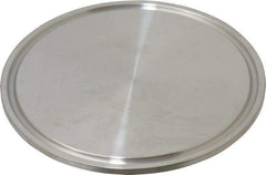 VNE - 3", Clamp Style, Sanitary Stainless Steel Pipe End Cap - Tube OD Connection, Grade 316/316L - Americas Industrial Supply