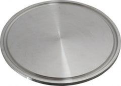VNE - 3", Clamp Style, Sanitary Stainless Steel Pipe End Cap - Tube OD Connection, Grade 304 - Americas Industrial Supply