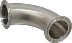 VNE - 1-1/2", Clamp Style, Sanitary Stainless Steel Pipe 90° Elbow - Tube OD Connection, Grade 316/316L - Americas Industrial Supply