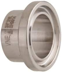 VNE - 3/4", Clamp Style, Sanitary Stainless Steel Pipe Short Welding Ferrule - Tube OD Connection, Grade 316/316L - Americas Industrial Supply