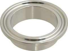 VNE - 1-1/2", Clamp Style, Sanitary Stainless Steel Pipe Short Welding Ferrule - Tube OD Connection, Grade 304 - Americas Industrial Supply