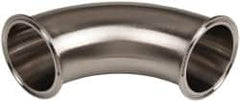 VNE - 3", Clamp Style, Sanitary Stainless Steel Pipe 90° Elbow - Tube OD Connection, Grade 304 - Americas Industrial Supply