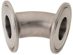 VNE - 1", Clamp Style, Sanitary Stainless Steel Pipe 45° Elbow - Tube OD Connection, Grade 316/316L - Americas Industrial Supply