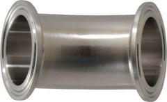 VNE - 1-1/2", Clamp Style, Sanitary Stainless Steel Pipe 45° Elbow - Tube OD Connection, Grade 304 - Americas Industrial Supply