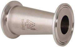 VNE - 1-1/2 x 1", Clamp Style, Sanitary Stainless Steel Pipe Concentric Reducer - Tube OD Connection, Grade 304 - Americas Industrial Supply