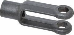 Jergens - 1/2-13 Thread, 1-1/8" Yoke Width, Carbon Steel, Tapped Yoke - 1/2" Hole Diam, 1-7/8" Hole Center to Neck, 15/16" Yoke Arm Height, 13/16" Neck Diam, 1-1/8" Neck Length, 3" OAL - Americas Industrial Supply