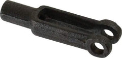 Jergens - 10-32 Thread, 7/16" Yoke Width, Carbon Steel, Tapped Yoke - 3/16" Hole Diam, 1" Hole Center to Neck, 3/8" Yoke Arm Height, 5/16" Neck Diam, 9/16" Neck Length, 1-9/16" OAL - Americas Industrial Supply