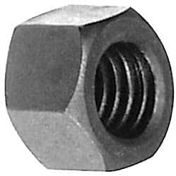 Jergens - 1/4-20 UNC Steel Right Hand Heavy Hex Nut - 7/16" Across Flats, 7/32" High, Black Oxide Finish - Americas Industrial Supply